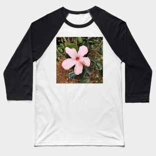 Pink Hawaiian Flower Baseball T-Shirt